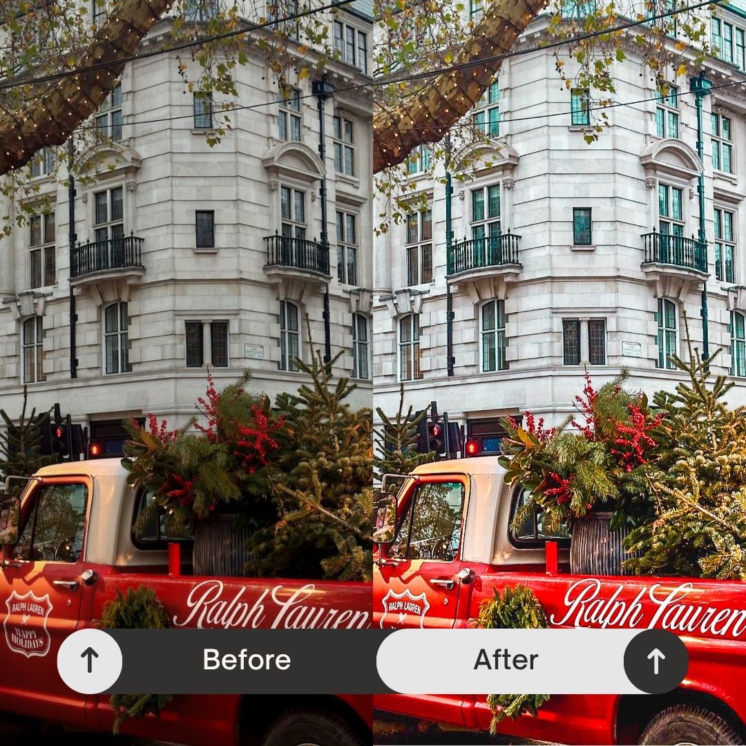 Inspired by holiday gatherings, twinkling lights, and winter moments, this pack transforms your photos into festive, scroll-stopping visuals that feel both nostalgic and modern.

Perfect For

• Holiday and Christmas content
• Family gatherings and celebrations
• Decor, interiors, and festive setups
• Cozy lifestyle and winter moments
• Gift guides and seasonal brand content
• Warm, vibrant social media feeds