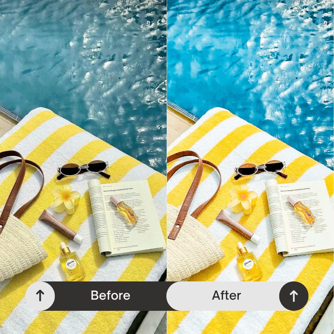 Inspired by island escapes, beach clubs, and luxury travel destinations, this pack transforms your photos into immersive, scroll-stopping visuals that feel like a curated getaway.
