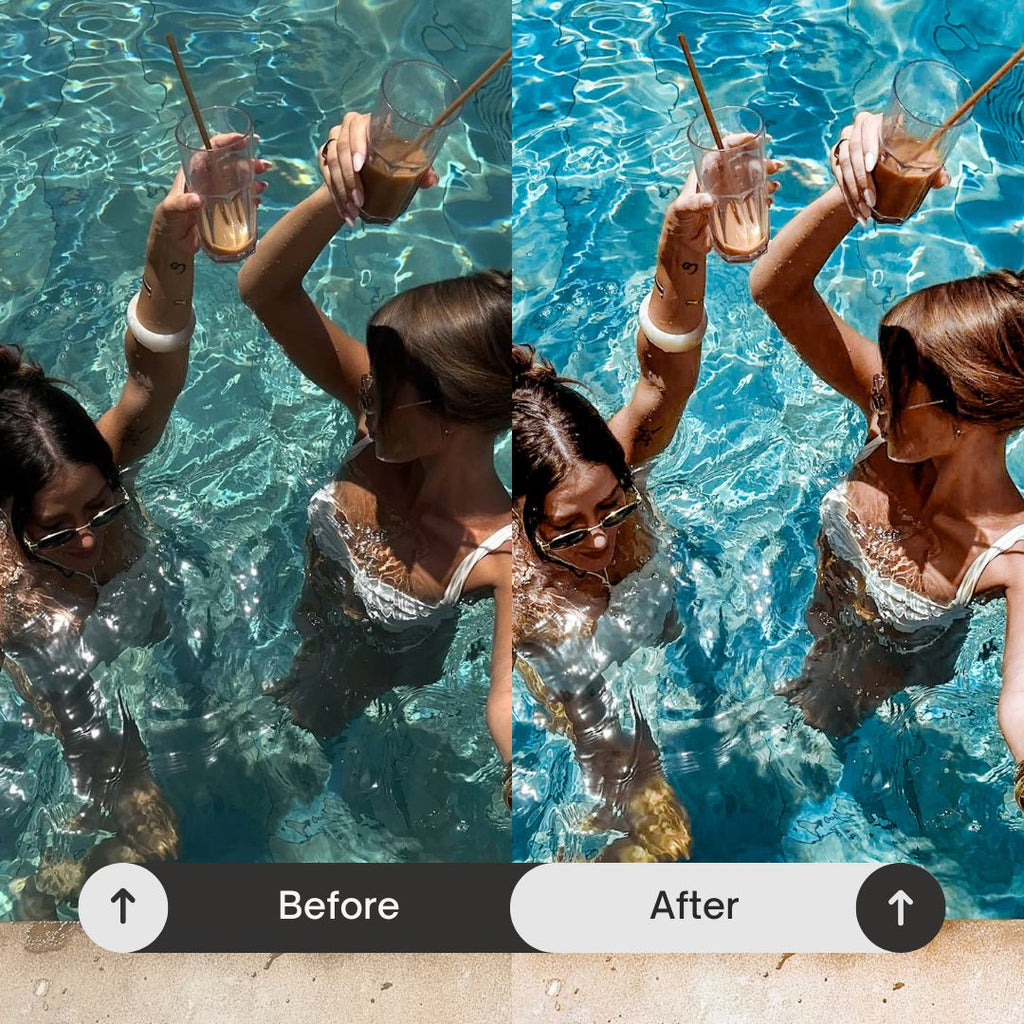 Inspired by island escapes, beach clubs, and luxury travel destinations, this pack transforms your photos into immersive, scroll-stopping visuals that feel like a curated getaway.